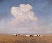 Arkhip Ivanovich Kuindzhi Noon-the drove on the campo oil painting artist